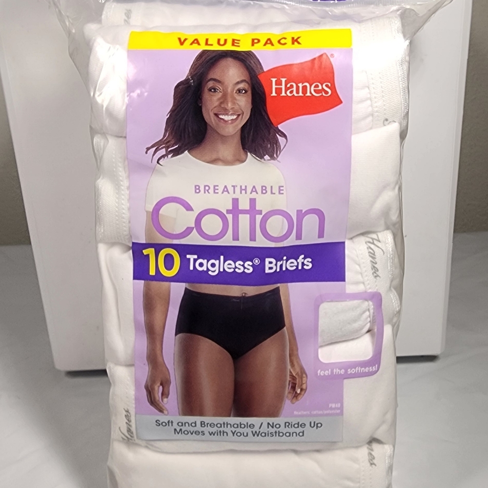 Hanes White Tagless Briefs Value Pack